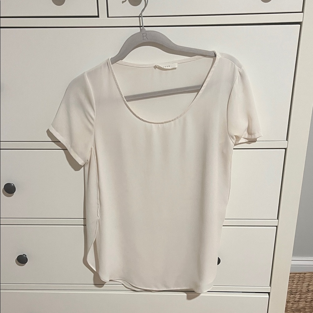 Lush Cream Short Sleeve Top